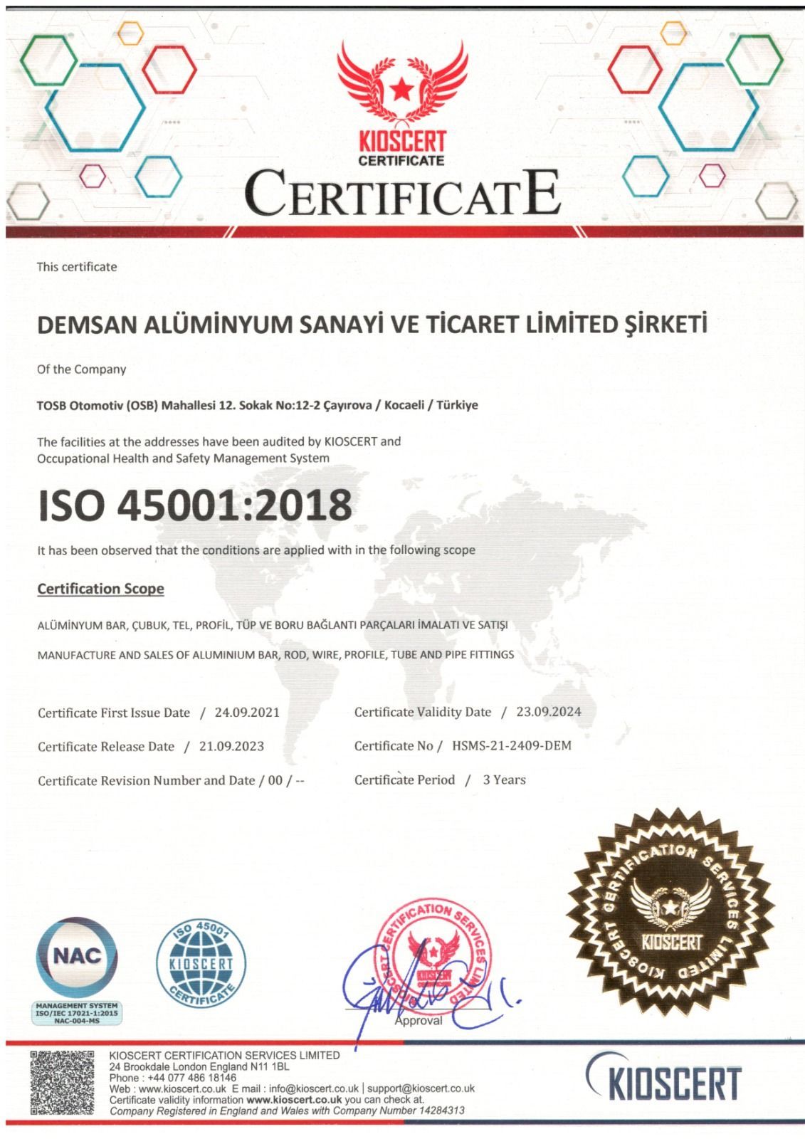 Kalite ve Sertifikalar